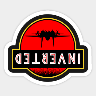 Top Gun Jurassic Park Inverted Sticker